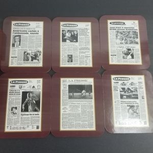 - LA PRESSE newspaper Wooden coasters